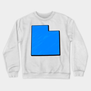 Bright Blue Utah Outline Crewneck Sweatshirt